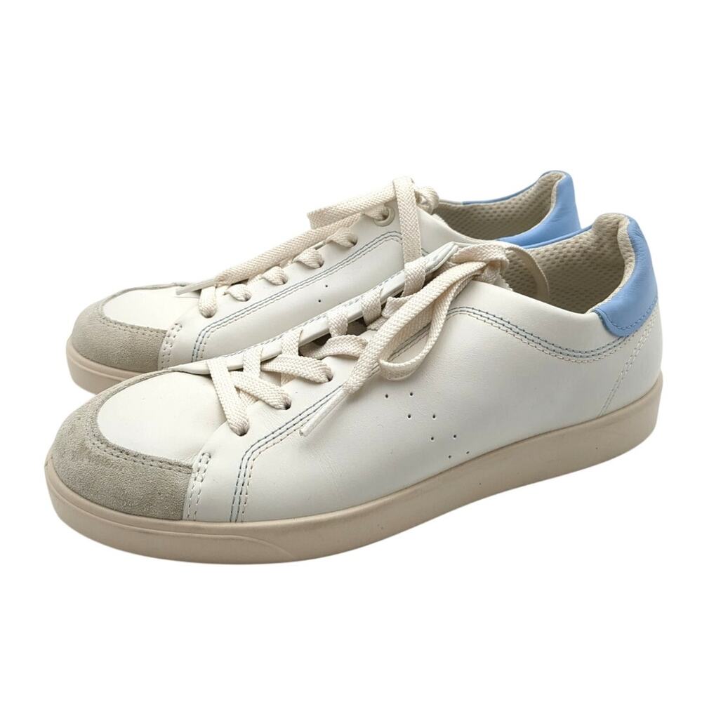 Ecco Street Lite Retro Lace-Up Sneaker Shoes Women's White Size US5-5.5 EU36